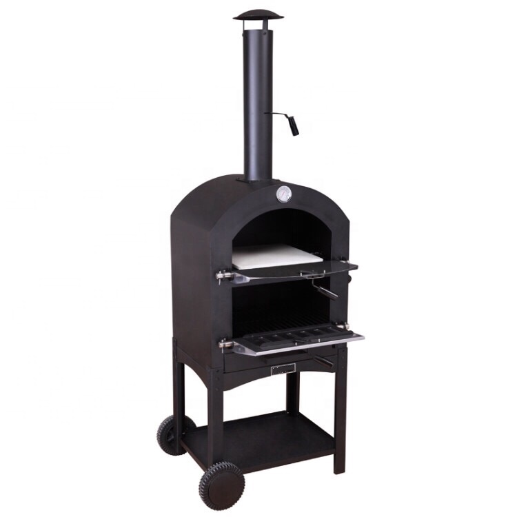 Factory direct Wood Fired Double Door Outdoor Pizza Oven for sale,Wood Pellet Pizza Oven