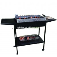 Auto rotating skewer grill and argentine parrilla santa maria grill