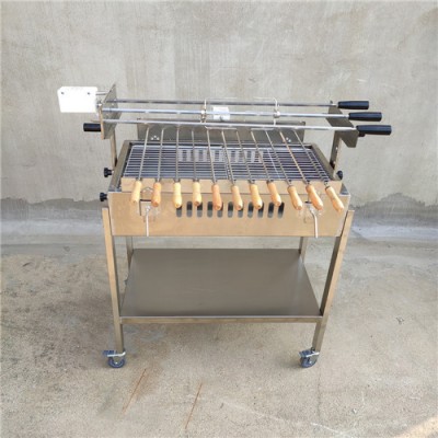 Shish Kabob Rotisserie Barbecue Cyprus Rotating bbq Grill Churrasco With One Shelf-large Skewer Horizontal