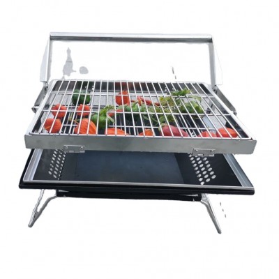 Cheddar easy flip grill  with handle and chicken braai charcoal flip grille with handle